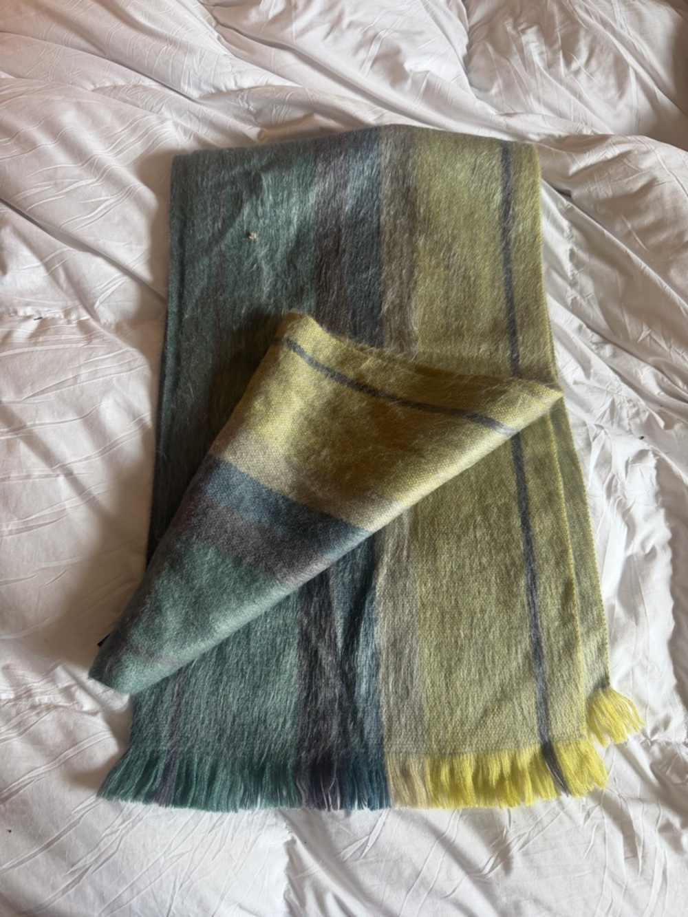 Soft Striped Alpaca Scarf